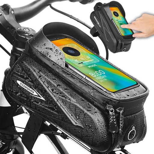DUŻA SAKWA NA ROWER TORBA UCHWYT CASE ETUI NA TELEFON DOTYKOWA POKROWIEC