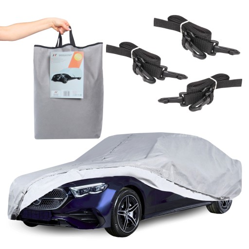 Pokrowiec na samochód Sedan pasy XL auto plandeka 4-warstwy mocny