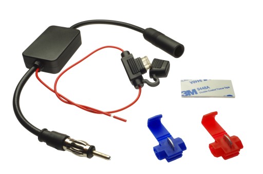 Wzmacniacz antenowy do samochodu 22dB AM/FM 12/24V