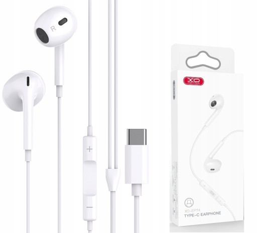 XO EP74 FIRMOWE SŁUCHAWKI DOUSZNE DO TELEFONU Z GNIAZDEM USB-C TYP-C