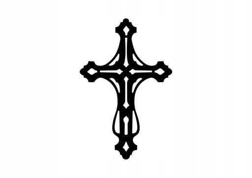Krzyż metalowy na ścianę KNS005 50 cm miedziany