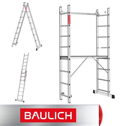 Mini rusztowanie z podestem roboczym 2x8 alu BAULICH produkt POLSKI+GRATIS
