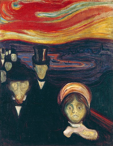 Rep Edvard Munch Niepokój 140x110 obraz płótno Lue