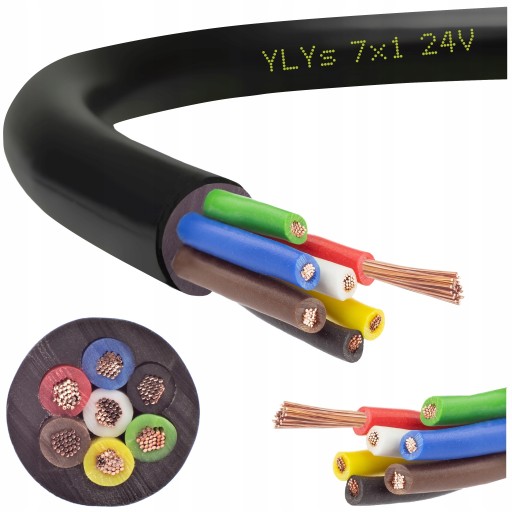 Przewód kabel samochodowy przyczep YLYs 7x1