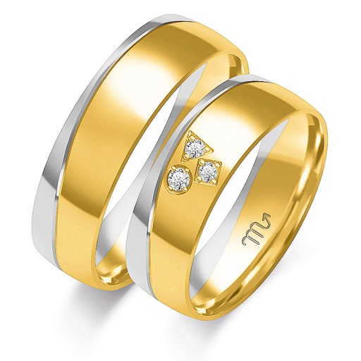 ZŁOTE OBRĄCZKI ŚLUBNE PRÓBA 585 DIAMENT M.JOPEK