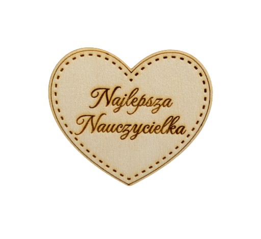 Serce z napisem napis najlepsza nauczycielka 10 cm