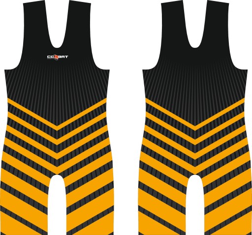 Kostium zapaśniczy COMBAT SPORT Sting dziecięcy - czarno/pomarańczowy 4XS