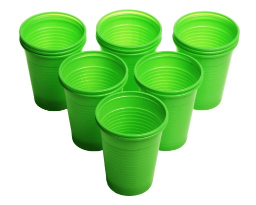 Kubki plastikowe 200 ml kolorowe 100 szt.