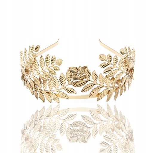 OPASKA TIARA METALOWA GRECKI ZŁOTA FN1