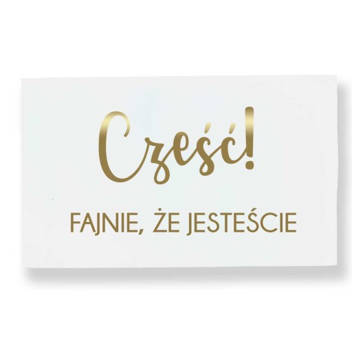 Tablica Powitalna na ślub i wesele, Cześć fajnie że jesteście 40x70