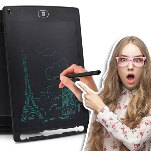 DUŻY 8.5'' TABLET GRAFICZNY KOLOROWY DO RYSOWANIA ZNIKOPIS LCD DLA DZIECI