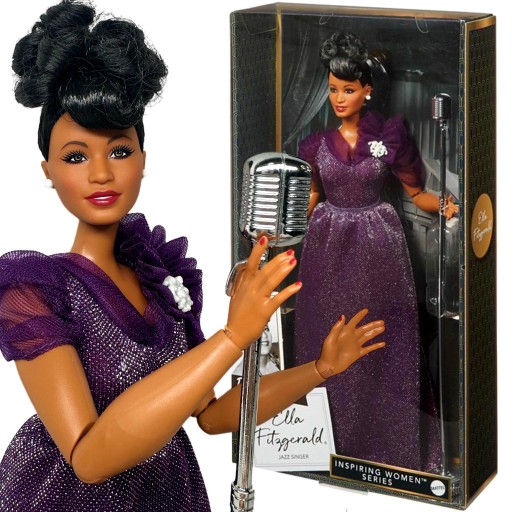 LALKA BARBIE KOLEKCJONERSKA PIOSENKARKA JAZZOWA ELLA FITZGERALD MATTEL