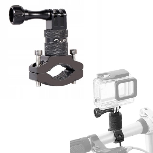 UCHWYT DO MONTAŻU KAMERY ROWEROWEJ 360° DO KAMER DJI GOPRO HERO 7/6/5/4/3