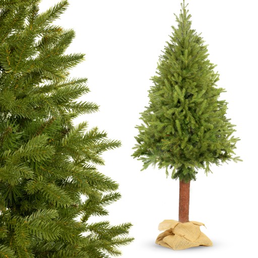 CHOINKA SZTUCZNA 220 CM ŚWIERK PE NA PNIU PREMIUM
