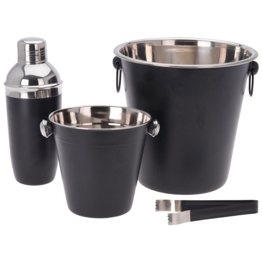 Zestaw barmański CZARNY MATOWY Excellent Houseware 4 elementy