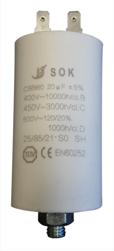 Kondensator rozruchowy 20uF 450V