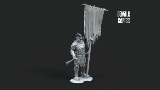 Blood Handed Orcs Command Group - Bannerman Middle Earth LOTR MESBG