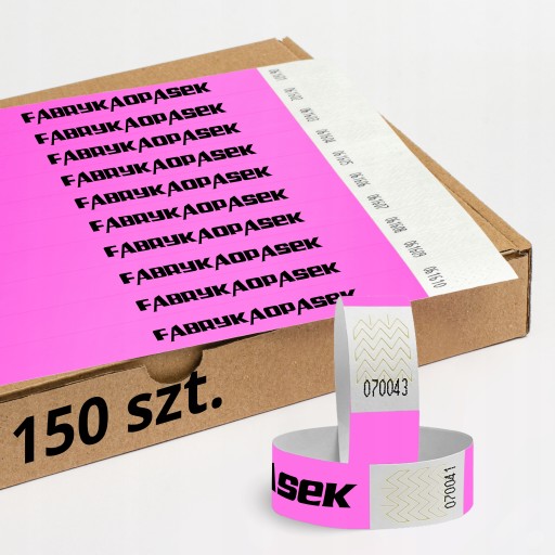 OPASKI NA RĘKĘ TYVEK 19mm - 150 szt. NADRUK GRATIS