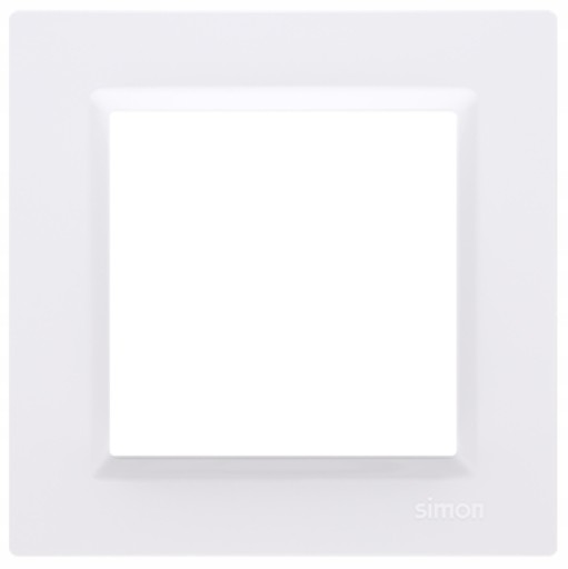 SIMON 10 Ramka maskująca pojedyncza 1-krotna biała