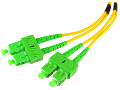 PATCHCORD ŚWIATŁOWODOWY SM 1M DUPLEX 9/125, SC/APC-SC/APC 3MM