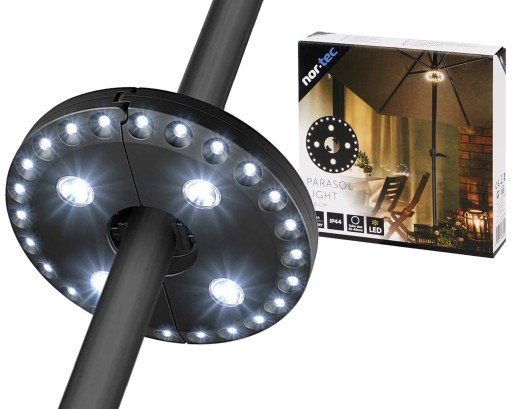 LAMPA LED OŚWIETLENIE pod PARASOL Ogrodowy