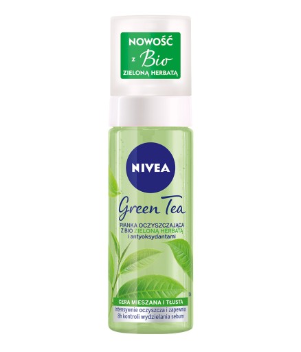 NIVEA Green Tea Pianka mus do mycia twarzy z zieloną herbatą 150ml