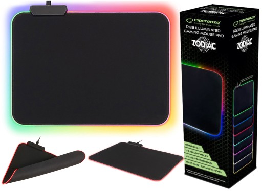 GAMINGOWA PODKŁADKA POD MYSZ PODŚWIETLANA LED