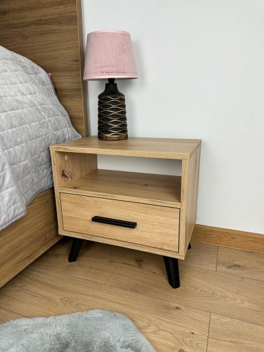 SZAFKA STOLIK NOCNY LOFT 45cm dąb artisan szuflada