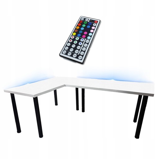 BIURKO GAMINGOWE NAROŻNE 180x120 LEDY PRODUCENT