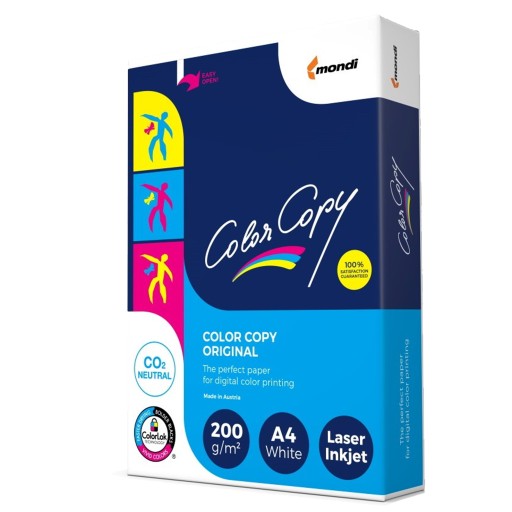 PAPIER COLOR COPY A4 200g SATYNOWANY 250ark. MONDI