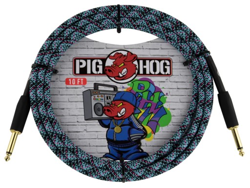 Kabel Instrumentalny - Pig Hog PCH10GBL Blue Graffiti