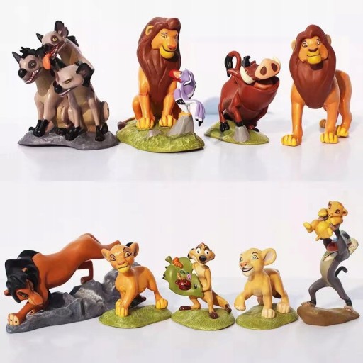 ZESTAW FIGUREK KRÓL LEW SIMBA TIMON PUMBA 9 SZT