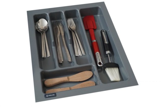 Wkład organizer na sztućce szary do szuflady 40cm