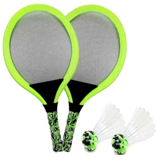 Rakietki Paletki Badmington z lotkami Tenis Plażowy Badminton świecący LED