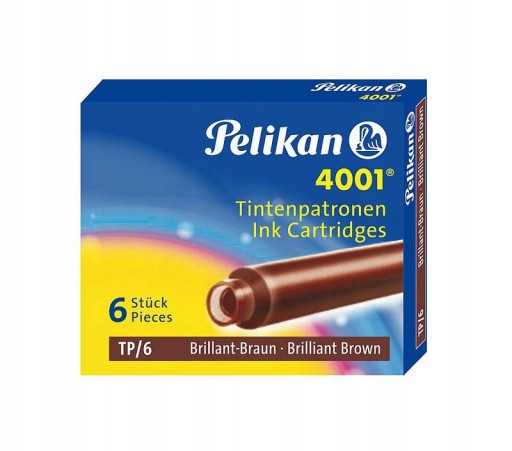 PELIKAN ATRAMENT DO PIÓR KRÓTKIE NABOJE PIÓRO