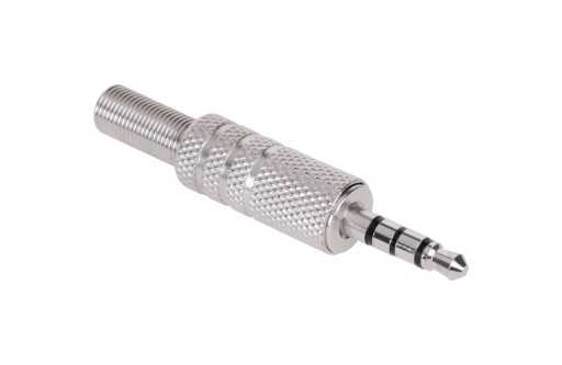 Wtyk Jack 3,5mm 4-polowy metal