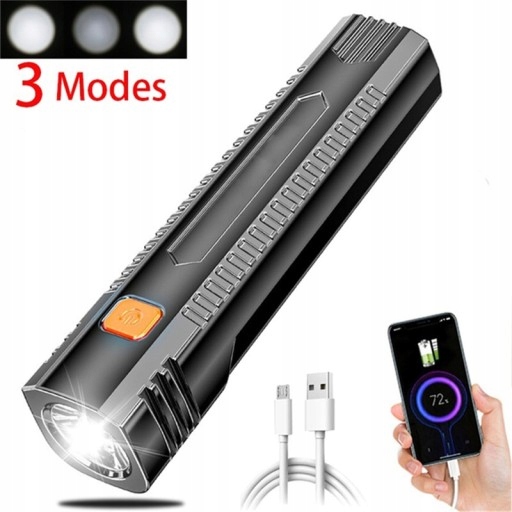 Portable Flashlight USB Rechargeable LED Torch