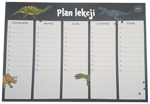 Plan lekcji A4 dla chłopców mix wzorów Interdruk