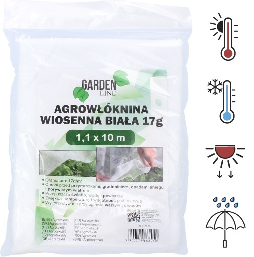 Agrowłóknina okryciowa (zimowa-wiosenna) GardenLine biały 160 x 1000 cm 17