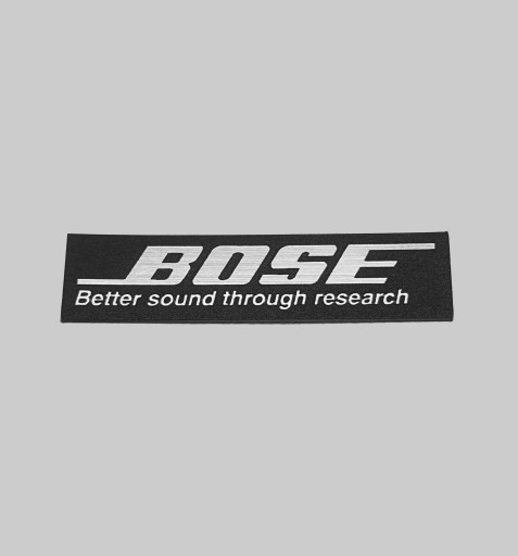 BOSE naklejka emblemat 50 x 12 mm*SREBRNA