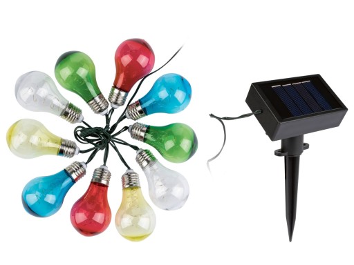 LIVARNO home girlanda ogrodowa Słoneczne światła strunowe 50 x LED
