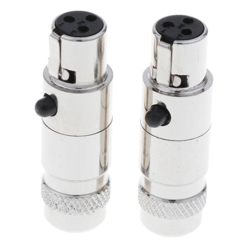 Premium 2 sztuki Mini 3Pin XLR wtyk żeński 5mm