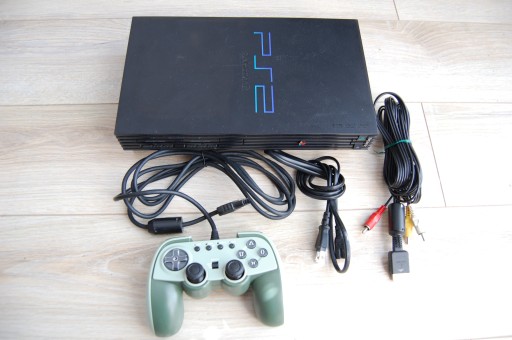 Playstation 2 PS2 SCPH-50000 NTSC-J japońska Cyber Gadget Analog pad, kable