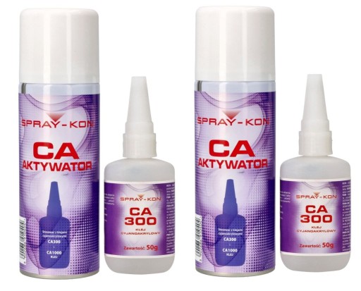 Dwupak Klej cyjanoakrylowy +aktywator Szybki CA300