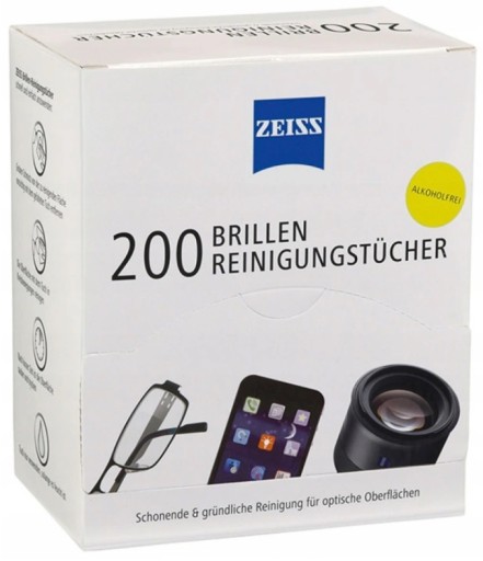 ZEISS CHUSTECZKI DO CZYSZCZENIA OPTYKI, OBIEKTYWÓW 200 sztuk