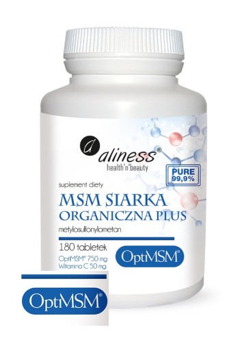 MSM Siarka Organiczna Plus 180 tabletek Aliness