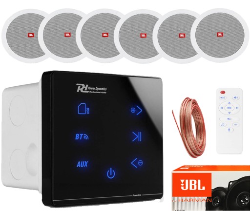 JBL SUFITOWY ŚCIENNY DOTYKOWY ZESTAW AUDIO BLUETOOTH USB 6 GŁOŚNIKÓW JBL