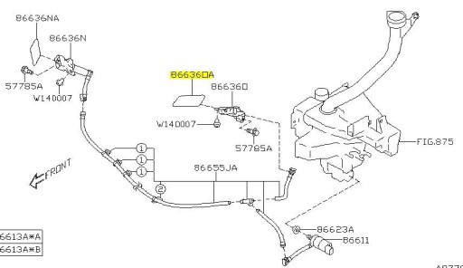 ZAŚLEPKA SPRYSKIWACZA LEWA SUBARU OUTBACK ORYGINAŁ