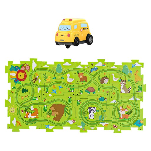 Puzzle Tracks Set Slot Rail 8szt. puzzle ze zwierzętami