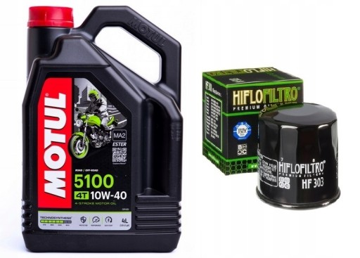 OLEJ MOTUL 10W40 4T 5100 4L + HF 303